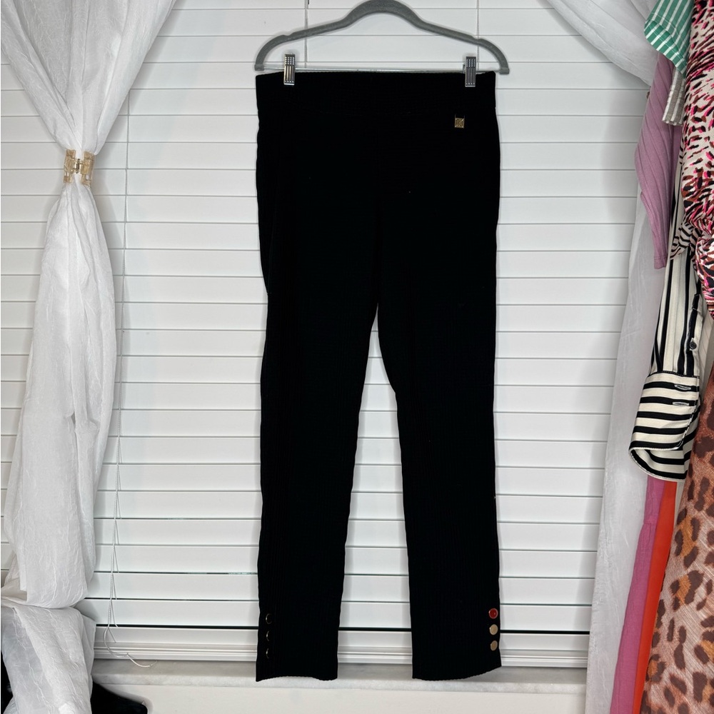 Rafaella Comfort Black Textured Pants